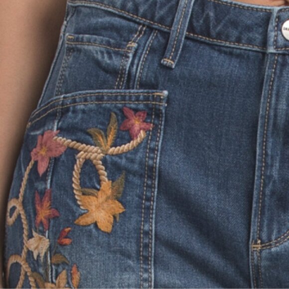 DRIFTWOOD JEANS Heather Lillies And Lassos Barrel Leg Jeans - Picture 3 of 3